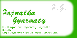 hajnalka gyarmaty business card
